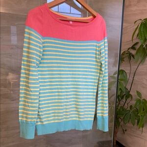 Striped Pink and Yellow Sweater